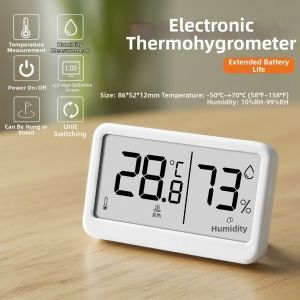 ONTOSTORE90RE8 LCD Display Temperature Meter ic Multi-functional Desktop Clock Real-Time Display Electronic Hygrometer Home Use