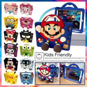 Kids Friendly Cartoon 3D Shockproof Tablet Cover Protective Case with invisible stand for iPad 11th A16 10th 9th 8th 7th Gen 10.2 Pro11 M5 Air11 Air5 Air4 Air6 Air7 9.7 mini 7 6 5