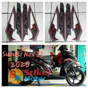 sticker striping motor suzuki nex II fi 2019 2020 full hitam
