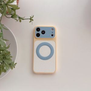 Luxury Magnetic Lychee Grain Phone Case Instantly turn iPhone 17 18 Pro Max For iPhone 14 15 16 17 18 Pro Max Magsafe Bumper Back Case Cover