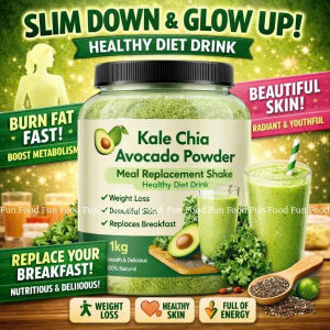 BUY 1 FREE 1 - Kale Chia Seed Avocado Powder Weight Loss Meal Replacement Shake