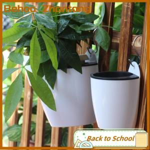 Behoo Gắn tường trong nhà tự động hấp thụ nước Lọ hoa nhựa Lọ hoa mọng nước màu xanh lá cây thì là cây xanh chậu hoa trang trí