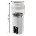 CHUAN Màn hình kỹ thuật số Cốc ép trái cây tự động Không dây Sạc USB Máy ép trái cây điện Đa chức năng Chống thấm nước Máy làm sữa lắc Sinh tố. 
