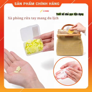 Xà Bông Rửa Tay Hình Bông Hoa Xà Phòng Giấy Bỏ Túi Đi Du Lịch Đi Ra Ngoài Tiện Lợi Giao Màu Ngẫu Nhiên