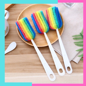 Cây rửa ly 7 màucây rửa bình sữa cây súc bình sữa núm vú Cọ rửa bình nước Farline