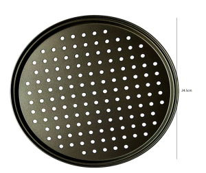 *Free Scraper* Carbon Steel Non-stick Pizza Baking Pan Mesh Tray Plate Round Deep Dish Pizza Pan Tray Mold Bakeware Baking Tool