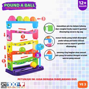 mainan anak pound a ball - mainan pukul bola putar mainan edukasi anak memuku bola warna susun warna bola - pukul bola warna warni