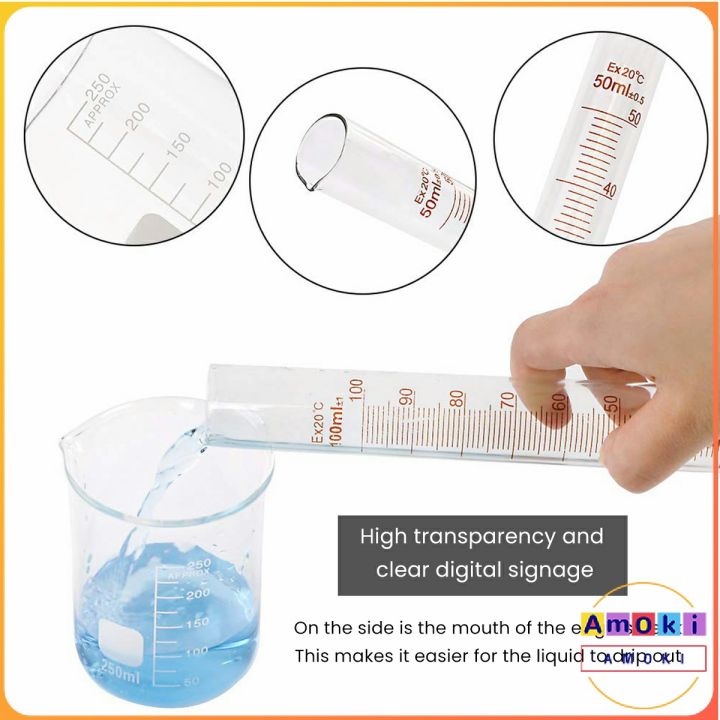 Amoki%20Glass%20Measuring%20Cylinder%205ml/10ml/25ml/50ml/100ml%20Laboratory%20Measure%20Tube%20-%20Image%203