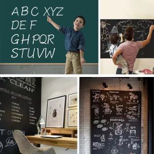 Big Size 100cm*45cm Black/Green Blackboard Chalkboard Wallpaper Decal Sticker Self Adhesive PVC Waterproof Erasable Great Gift For Children or Office