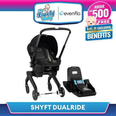Evenflo Shyft DualRide Infant Car Seat Stroller Combo (Newborn to 13kg)