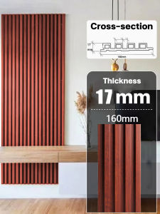 WPC fluted Wall cladding stonewall Panel outdoor Grille Design Waterproof Fireproof  Ecological Board Background House Wall Decor outdoor