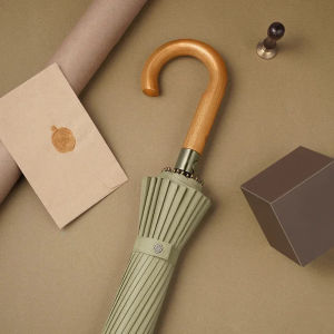 ร่มฝนขนาดใหญ่ 24K สำหรับผู้ชาย กันลม ด้ามไม้ยาว ร่มธุรกิจสำหรับผู้ชาย ทนทาน สไตล์ญี่ปุ่น ร่มใหญ่กลางแจ้ง