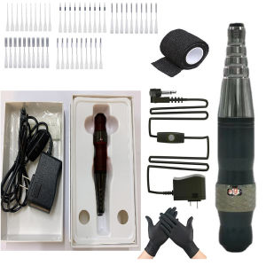 Permanent Tattoo Machine Kit 6 Speed Tattoo Machine Pen Eyebrow Tattoo Gu n Kit with 50PCS Accessories Supplies for Eyebrow Shading Eyeliner Lip