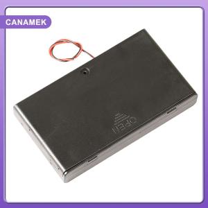 【CANAMEK】 1 2Pcs 8 Slots AA Battery Holder Battery Storage Case Box With Switch & Cover Batteries Standard Container