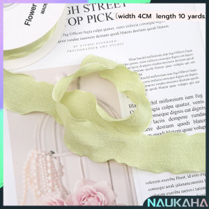 NAU.K Ruffle Ribbons 10 Yards Wrinkled Wave Edge Ribbon for Bridal Bouquets Gifts Wrapping Wedding Decor