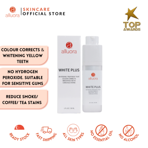 Alluora WHITE PLUS Tooth Whitening Treatment (30ml) Colour Corrects Whitening Yellow Teeth No Hydrogen Peroxide