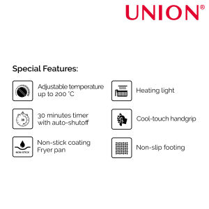 Union UGAF-20 Air Fryer 2.0 Liter Capacity