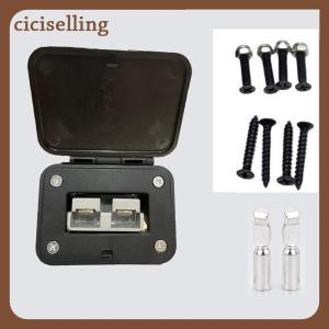 [ciciselling] 120A Compatible With Anderson Plug Kit Flush Mount Bracket Panel Bracket With Cover For Caravan Connector Panel Mount Socket