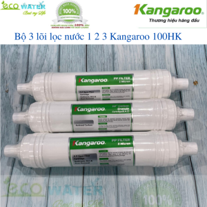 Bộ lõi lọc nước Kangaroo hydrogen HK 100  bộ 3 lõi lọc nước 1 2 3 Kangaroo
