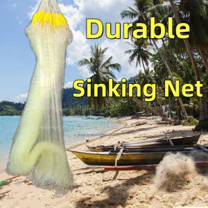 Three Layer Yellow Fishing Net Sinking Durable Net Fishing Trap Nylon Net Ready Used Floating Net