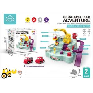 Electric Track Car Parking Building Toy Racing Rail Car Train Track Toys Mechanical Adventure Table Game for Kids Gifts