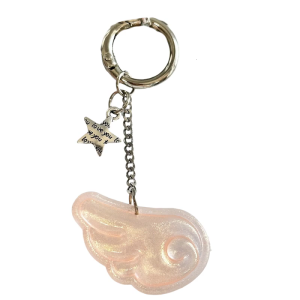 Vibrant Starry Wing Key Chain Resin Material Cute Daily Essential For Women Practical Yet Aesthetic