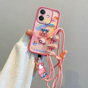 Phone Case Honor 400 Pro Honor400 Honor400Pro 5G Cute Colour 3D Dolls Cartoon Soft Casing with Portable Lanyard Lens Protection Shockproof Silicone Back Cover 2025
