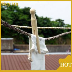 [Buytra] 5pcs Wood dolly peg Traditional Dolly Style Wooden Clothes Pegs Pins Clips