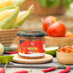 น้ำพริกหมูกระจกโคตรแซ่บ กากหมูชิ้นโตๆ กรอบๆ ไม่เหม็นหืน ไร้น้ำมัน รสจัดจ้าน แซ่บเวอร์ ขนาด 100 กรัม