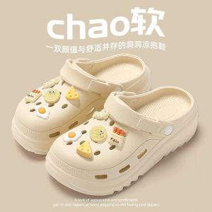 WomenS Maternity Clogs For Summer Outdoor Wear New Non-Slip Thick-Soled Sandals Beach Shoes Closed-Toe Slippers For Women
