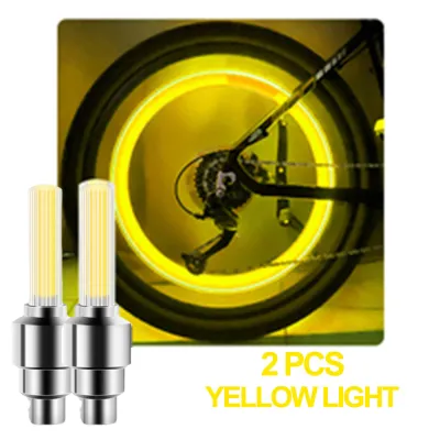 LED Bicycle Valve Light Neon Bicycle Spoke Light Bicycle Tire Valve Light Night Riding Warning Light Bicycle Accessories