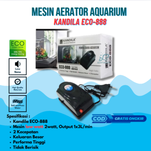 PROMO MURAH Aerator Airpump Udara Aquarium 1 Lubang KANDILA ECO-888 ECO 888