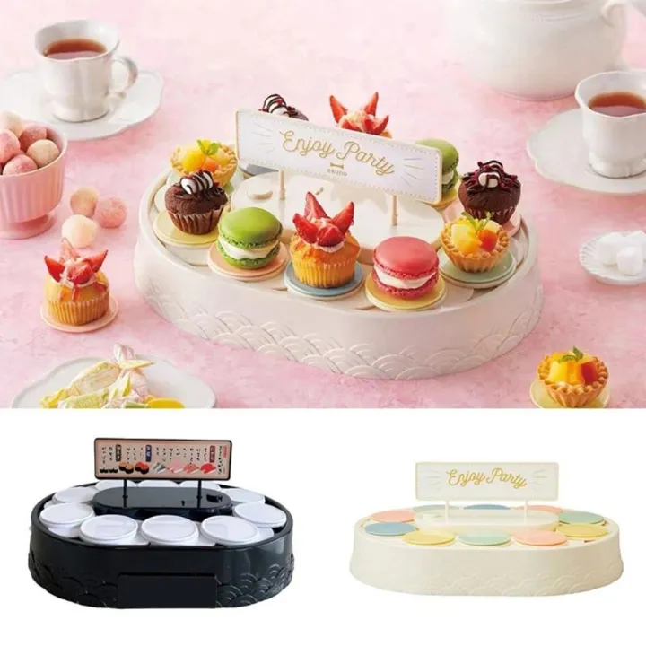 GUHEHARD With Conveyor Automatic Rotating Dessert Table DIY Plastic ...