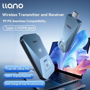 Llano HDMI Wireless Transmitter and Receiver 4K Plug & Play Portable 5.8G Wireless HDMI Extender Kit for Streaming Video Meeting Laptop to HD T V/Projector/Monito