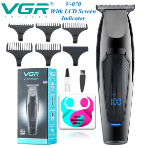 🔥Malaysia🔥 VGR V-070 Electric Hair Trimmer Hair Clipper Hair Cutter LCD Screen Indicator USB Rechargeable