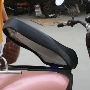 Electric Car Seat Cover Motorcycle Seat Cover 3D Leather Waterproof Sun Proof Thickened Seat Cushion