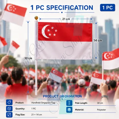 🚩Local Ready Stock NDP 61th Singapore Flag Iron On Patch Sticker For Clothes National Day Garment Decor DIY Applique