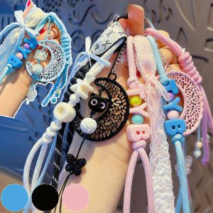 Create Moon DIY Hand Bracelet Keychain Pendants Gift Car Keyring Backpack Handbag Ornaments Raya