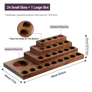 4-Tier3-Tier Teak Essential Oil Display Aromatpy Bottle Rack Desktop Storage Rack