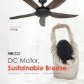 LZD REZO Ventus MY56 / MY40 56/40 inches AC/DC 5 Speeds Remote Ceiling Fan. 
