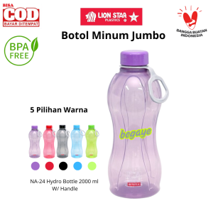 LIon Star Botol Minum Hydro Jumbo 2 Liter NA-24 Hydro Bottle 2000 ml W/ Handle