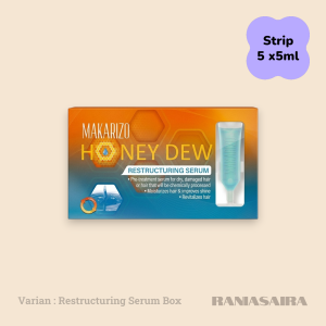 MAKARIZO Honey Dew Nutriv Serum 5ml X5 (1 STRIP) Vitamin Rambut Kering/Rusak/Bercabang/Pecah-Pecah