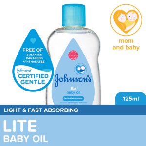 Johnsons Lite Baby Oil 125ml - Newborn Baby Essentials Baby Care Baby Massage Oil Baby Oil for Newborn