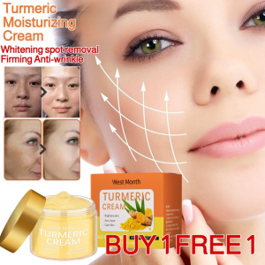 [3 Days Whitening Spot Wrinkle] 2 PCS Turmeric Moisturizing Cream Dark Spot Anti-Wrinkle Brightening Hydrating Lightening Melanin Skin Care