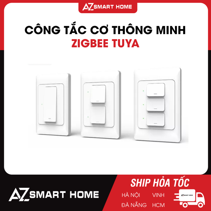 Công tắc cơ Tuya Zigbee 1 nút/2 nút/3 nút, hình chữ nhật, màu trắng ...