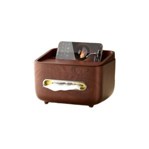 BLESSFUL Partition Storage Multifunctional Tissue Box Dustproof with Phone Holder Organizer High End Non-slip Tissue Dispenser Home Use