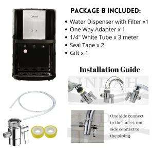 Mild Alkaline Water Dispenser J38 Hot Normal Cold with 4 JAKIM Halal SIRIM Water Filter