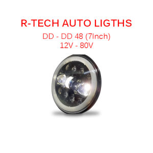 Lampu LED DAYMAKER 7Inch Bulat DD-48 Japstyle JEEP Rubicon Jimny W175 Universal Mobil & Motor Custom Variasi