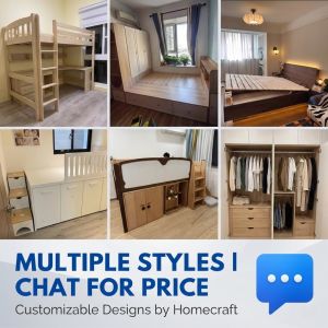 Hydraulic Storage Bed Tatami Platform Bed Custom Bedframe with Drawers BTO Condo HDB Space Saving Bedroom Furniture