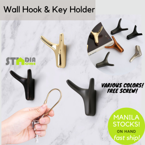 Manila Stock Stadia Home Heavy Duty Solid Metal Wall Hook Key Holder Coat Hanger Horn Helmet Holder Headphone Stand